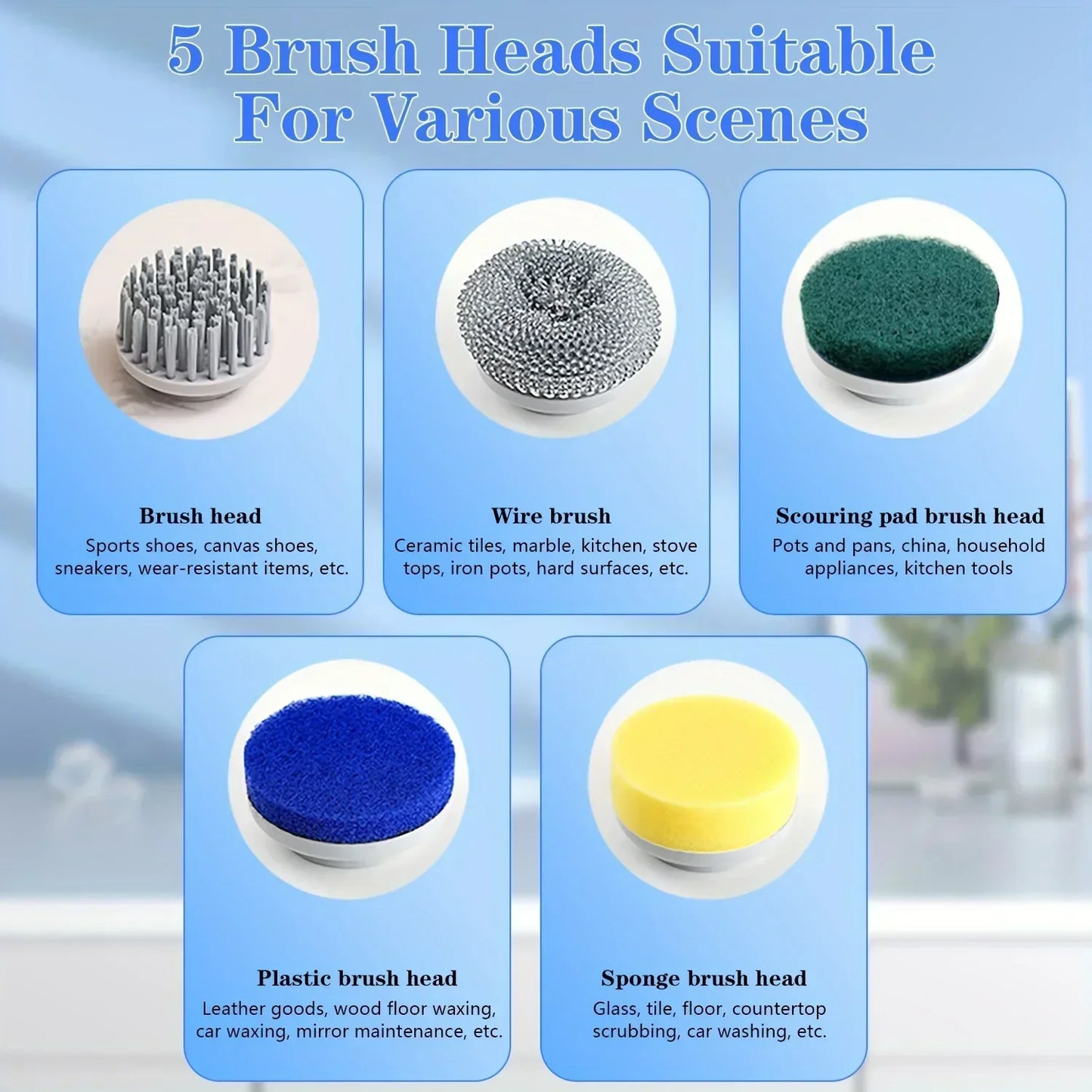 Journey Joy™ 5-in-1 Electric Cleaning Brush