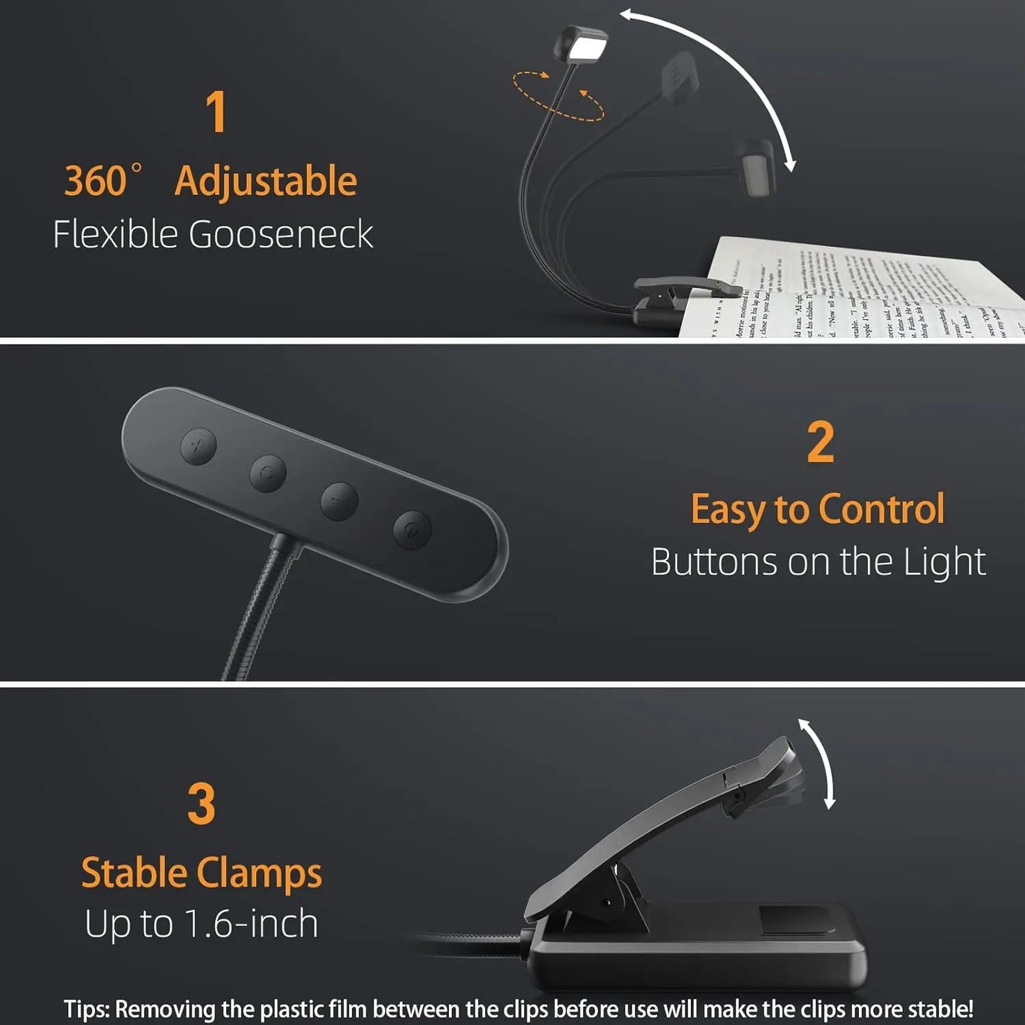 GlowRead™ USB Rechargeable Book Light
