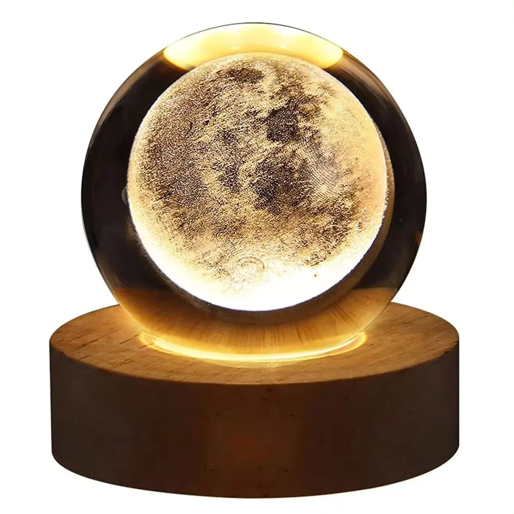 GalaxyGlow 3D Crystal Ball Lamp