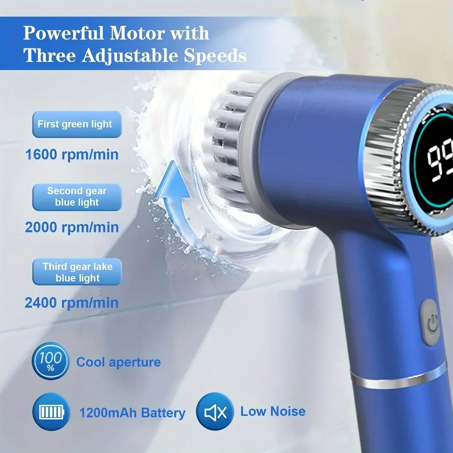 Journey Joy™ 5-in-1 Electric Cleaning Brush