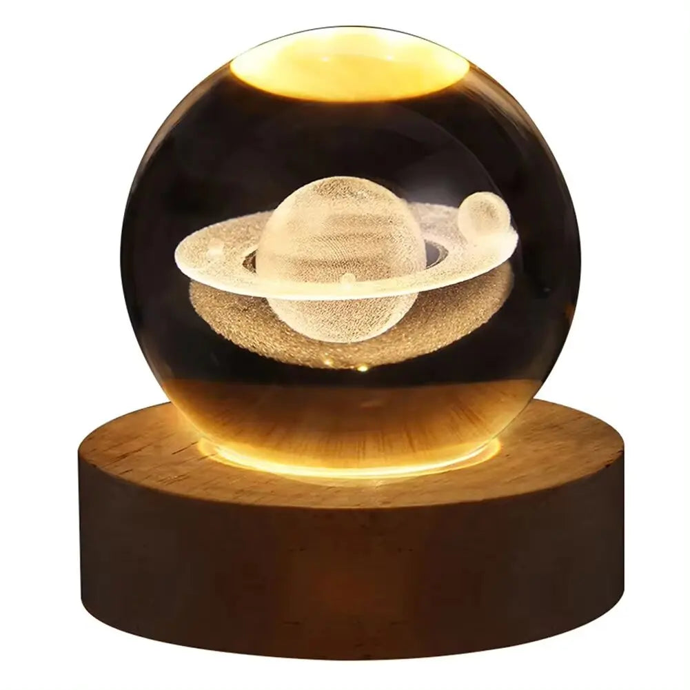 GalaxyGlow 3D Crystal Ball Lamp