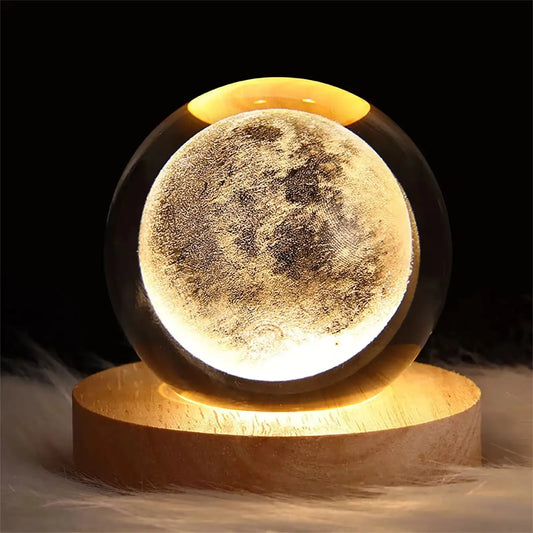 GalaxyGlow 3D Crystal Ball Lamp