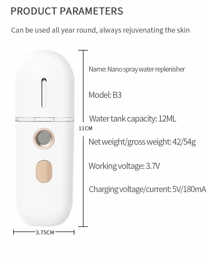 Journey Joy™ Mini Nano Facial Steamer