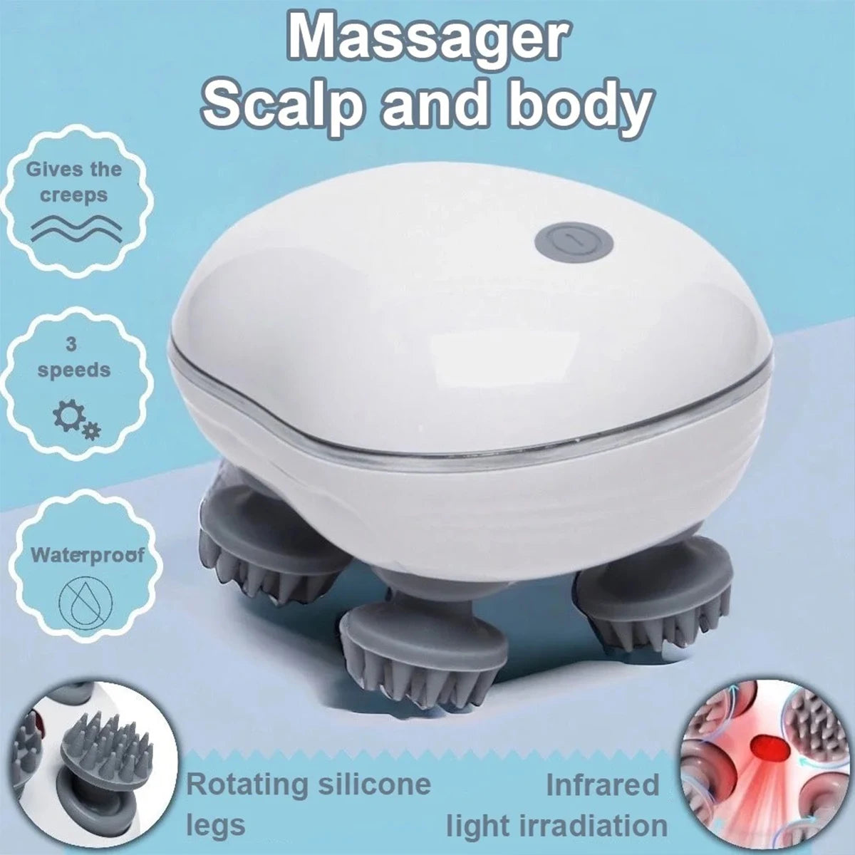 ReviveScalp™ Red Light Head Massager